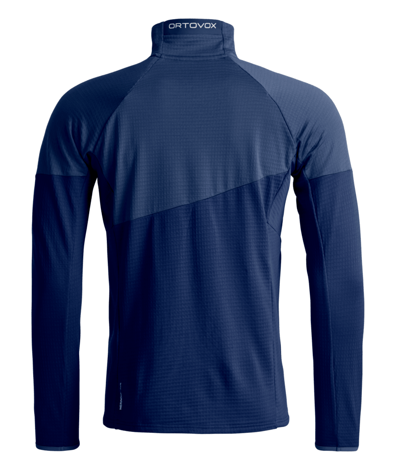 "FLEECE LIGHT GRID JACKET M" - "deep ocean"