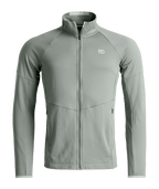 "FLEECE LIGHT GRID JACKET M" - "green sage"