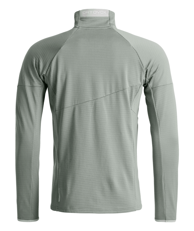 "FLEECE LIGHT GRID JACKET M" - "green sage"