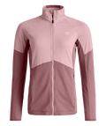 "FLEECE LIGHT GRID JACKET W" - "dawn rose"