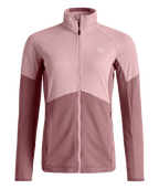 "FLEECE LIGHT GRID JACKET W" - "dawn rose"