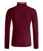 "FLEECE LIGHT GRID JACKET W" - "red malbec"