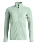 "FLEECE LIGHT GRID JACKET W" - "green acid"