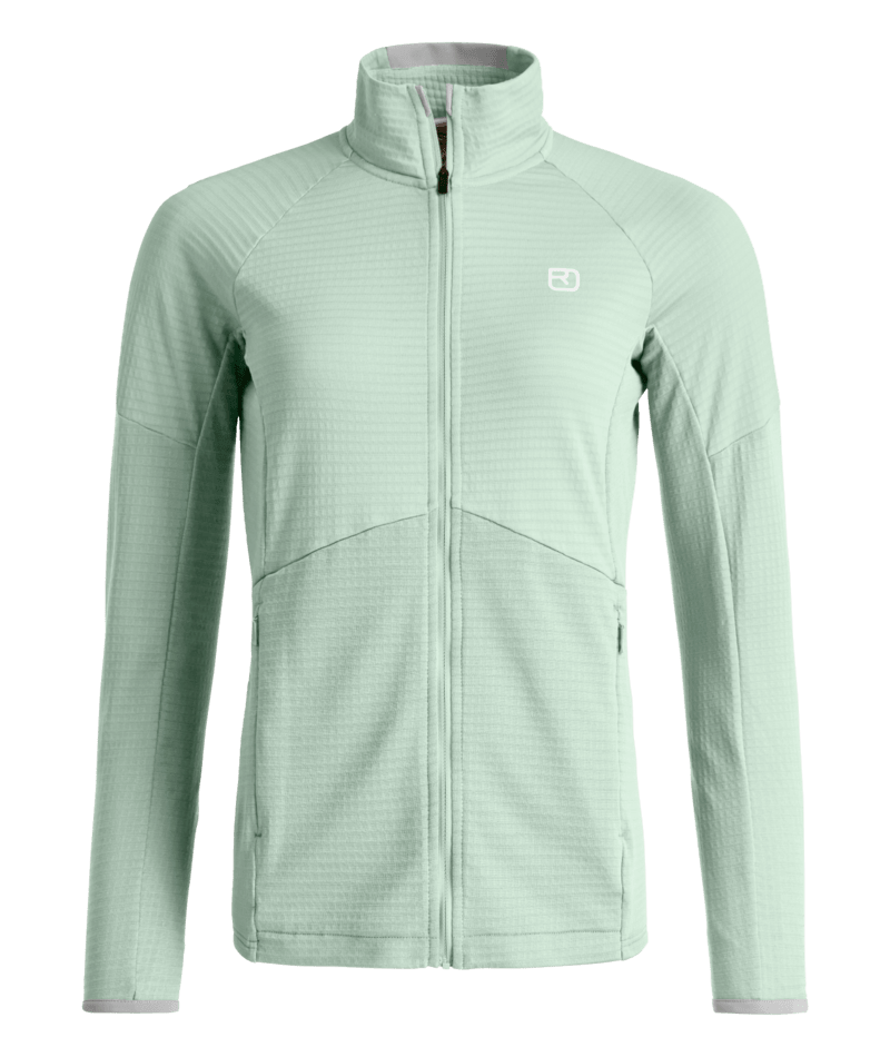 "FLEECE LIGHT GRID JACKET W" - "green acid"