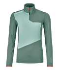 "FLEECE LIGHT ZIP NECK W" - "arctic grey"