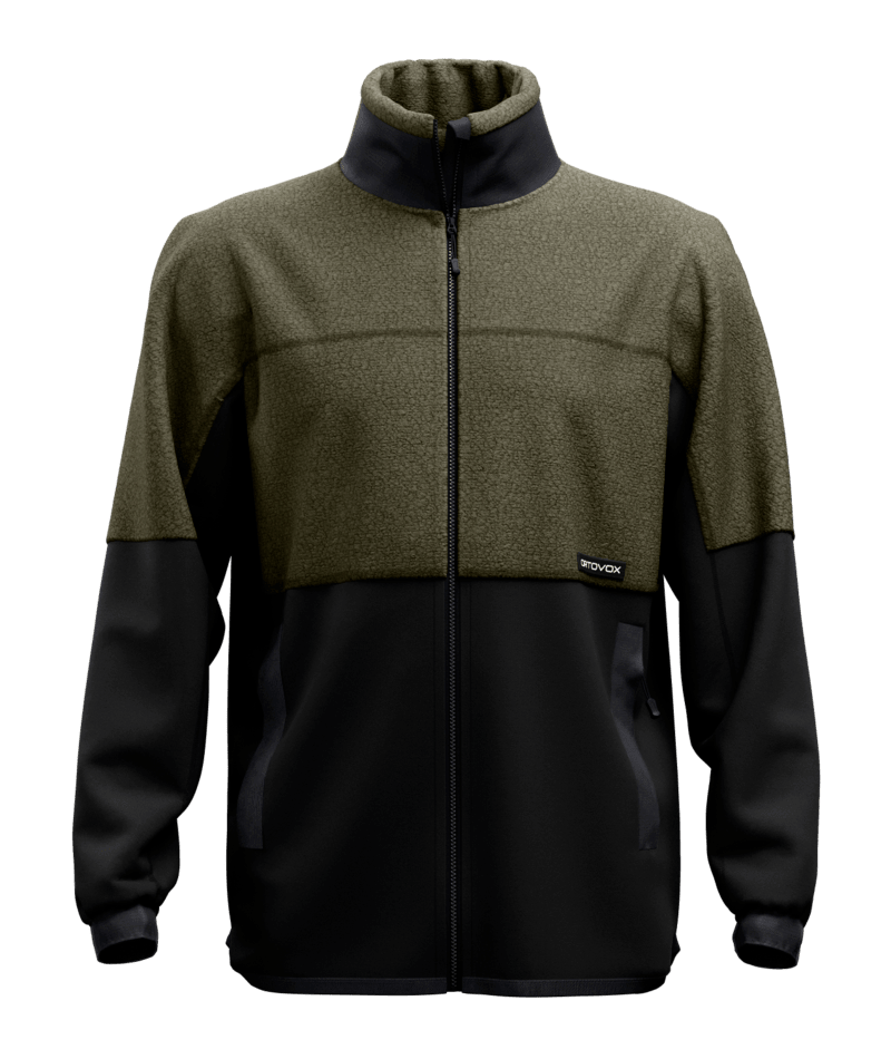 "FLEECE TEDDY JACKET M" - "dark wild herbs"