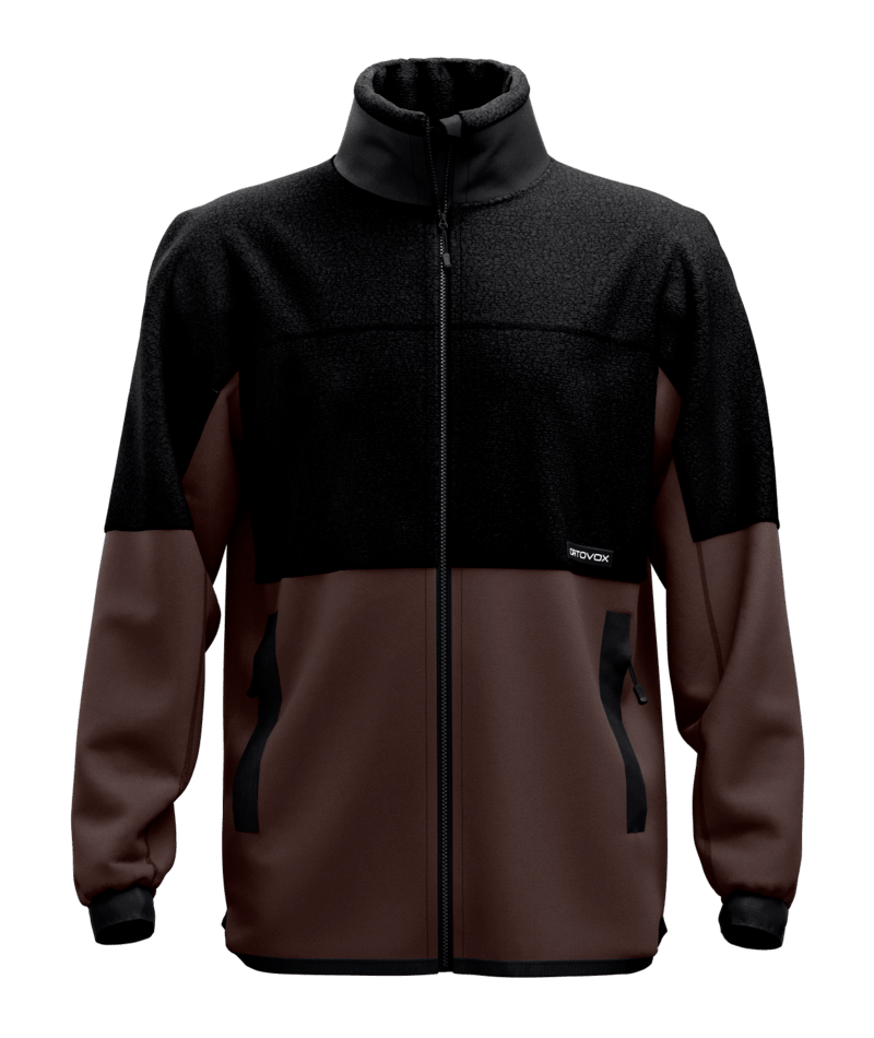 "FLEECE TEDDY JACKET M" - "black raven"