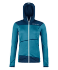 "FLEECE LIGHT HOODY W" - "mountain blue"