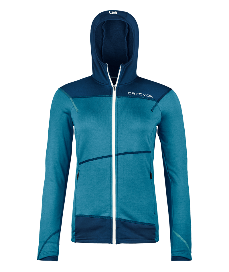 "FLEECE LIGHT HOODY W" - "mountain blue"