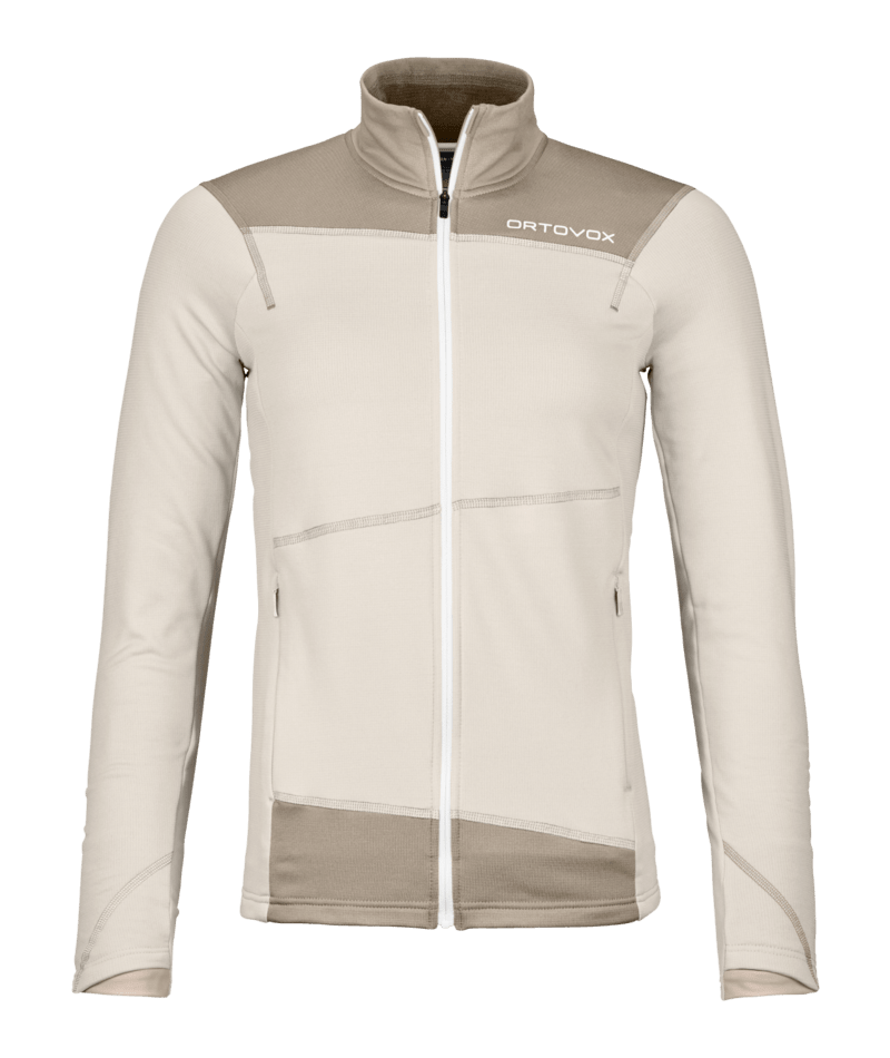 "FLEECE LIGHT JACKET W" - "white chalk"