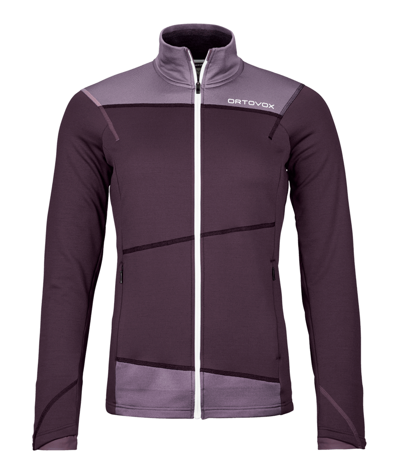"FLEECE LIGHT JACKET W" - "dark wild berry"