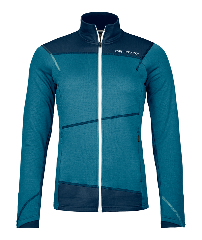 "FLEECE LIGHT JACKET W" - "mountain blue"