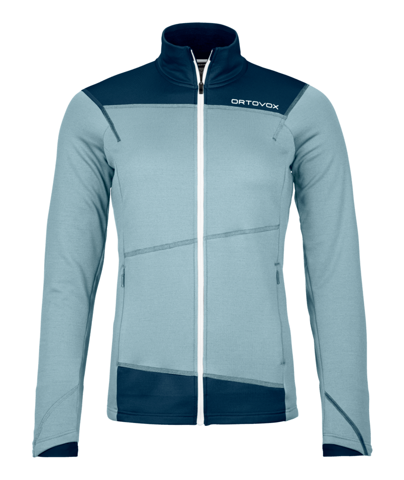 "FLEECE LIGHT JACKET W" - "glacier grey"