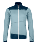 "FLEECE LIGHT JACKET W" - "glacier grey"