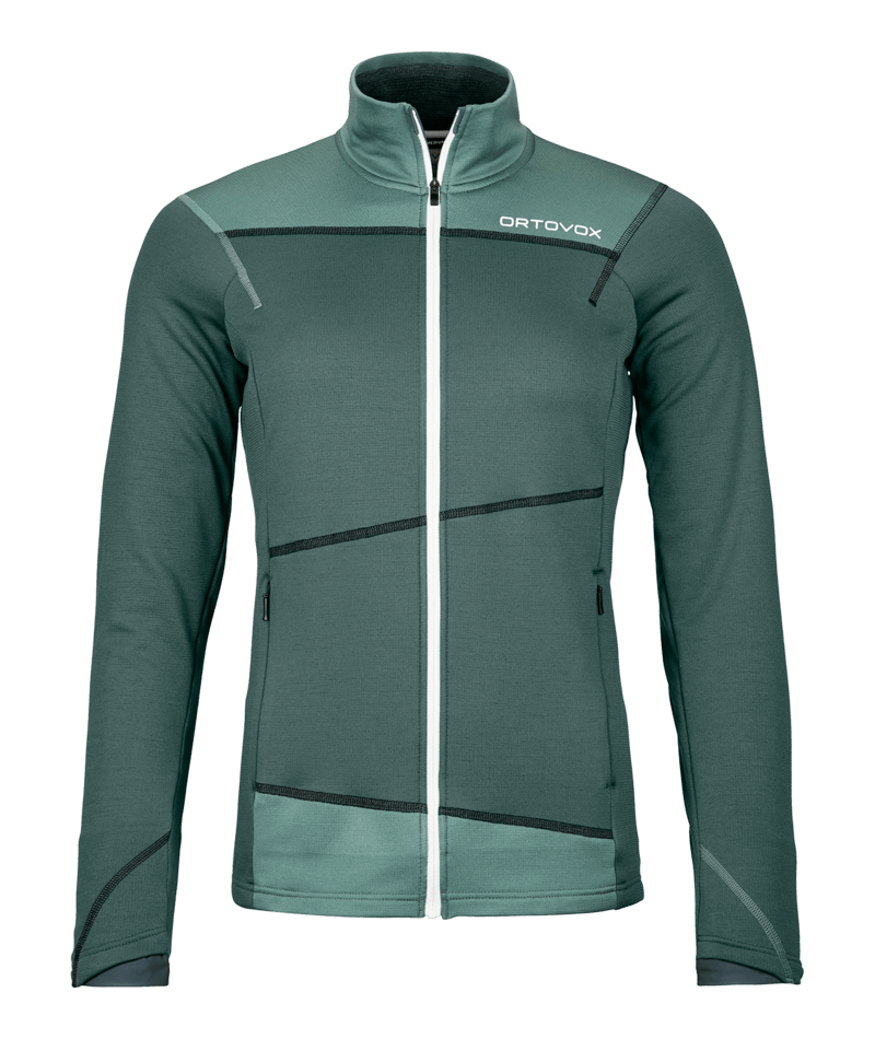 "FLEECE LIGHT JACKET W" - "dark arctic grey"