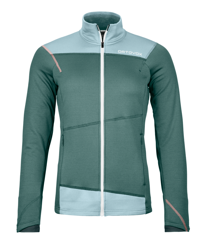 "FLEECE LIGHT JACKET W" - "arctic grey"