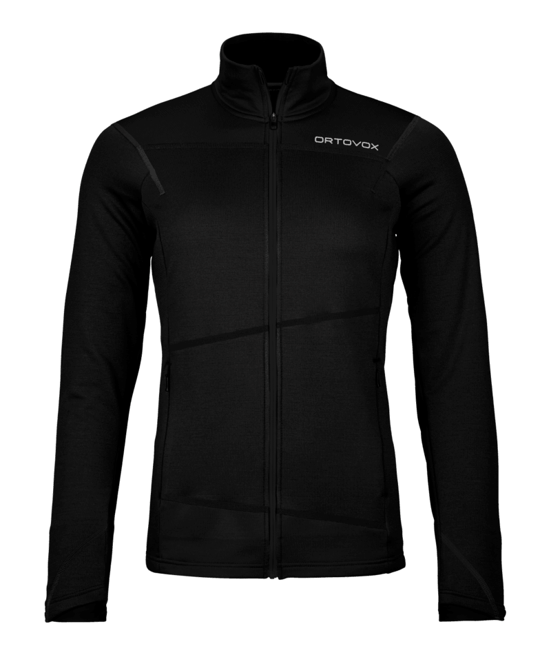 "FLEECE LIGHT JACKET W" - "black raven"