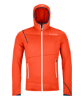 "FLEECE LIGHT HOODY M" - "hot orange"