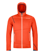 "FLEECE LIGHT HOODY M" - "hot orange"