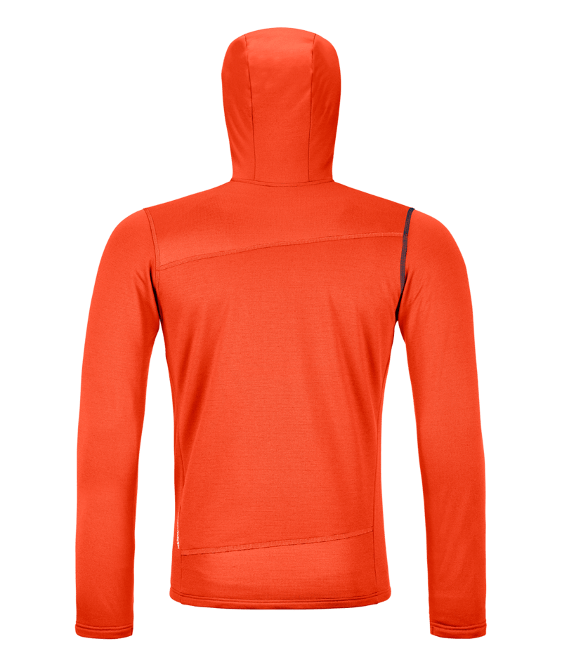 "FLEECE LIGHT HOODY M" - "hot orange"