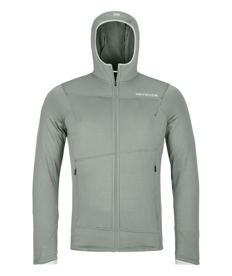 "FLEECE LIGHT HOODY M" - "green sage"