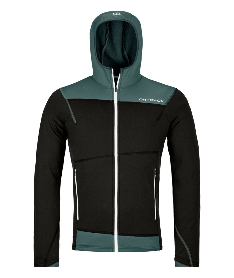 "FLEECE LIGHT HOODY M" - "black raven"