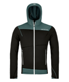 "FLEECE LIGHT HOODY M" - "black raven"