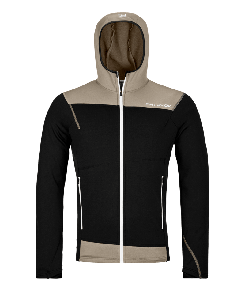 "FLEECE LIGHT HOODY M" - "black raven"