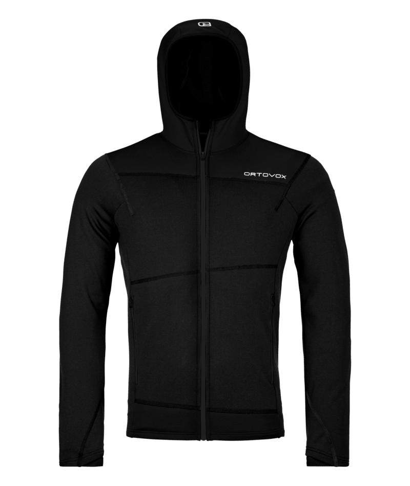 "FLEECE LIGHT HOODY M" - "black raven"