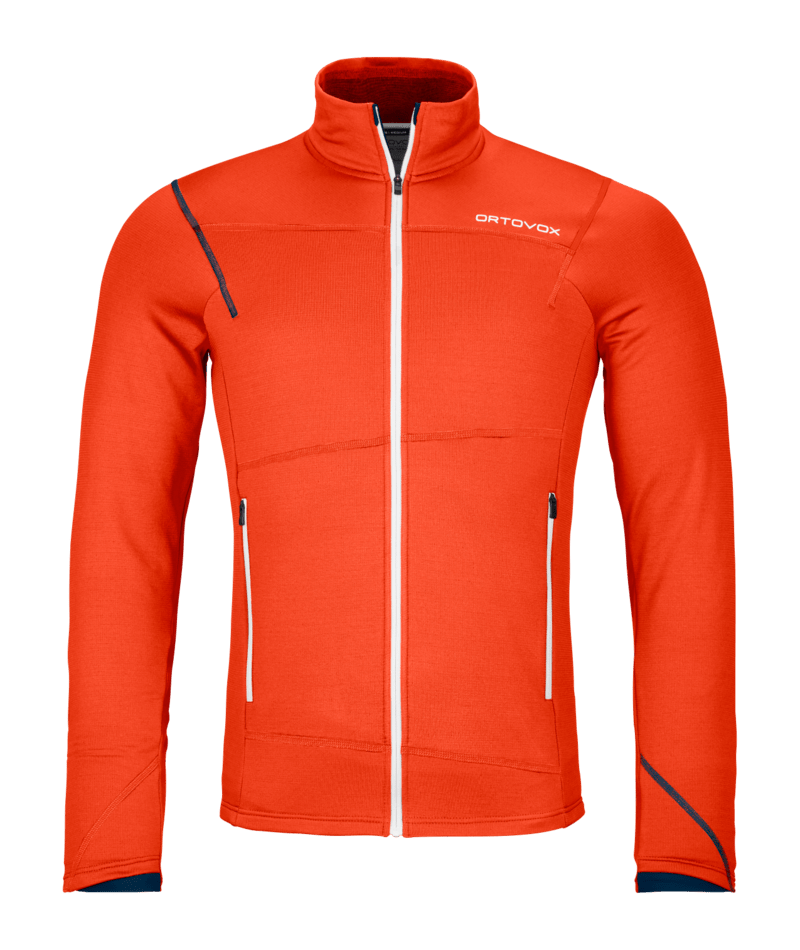 "FLEECE LIGHT JACKET M" - "hot orange"