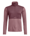 "FLEECE LIGHT ZIP NECK W" - "dusk rose"