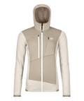 "FLEECE GRID HOODY W" - "white chalk"