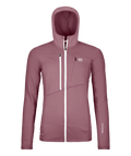 "FLEECE GRID HOODY W" - "dusk rose"