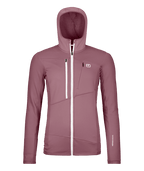 "FLEECE GRID HOODY W" - "dusk rose"