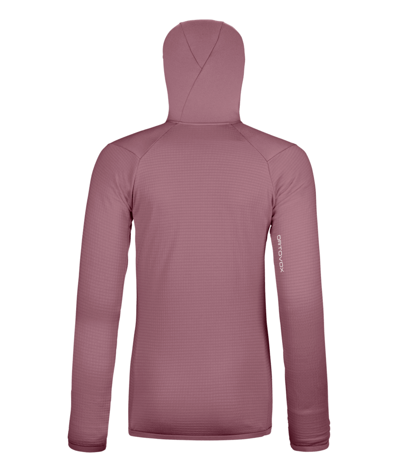 "FLEECE GRID HOODY W" - "dusk rose"