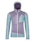 "FLEECE GRID HOODY W" - "glacier grey"