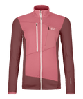 "FLEECE GRID JACKET W" - "mountain rose"