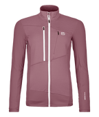 "FLEECE GRID JACKET W" - "dusk rose"