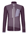 "FLEECE GRID JACKET W" - "dark wild berry"