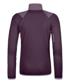 "FLEECE GRID JACKET W" - "dark wild berry"