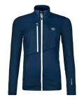 "FLEECE GRID JACKET W" - "deep ocean"