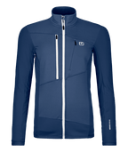"FLEECE GRID JACKET W" - "blue nunatak"