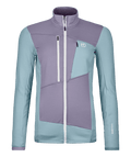 "FLEECE GRID JACKET W" - "glacier grey"