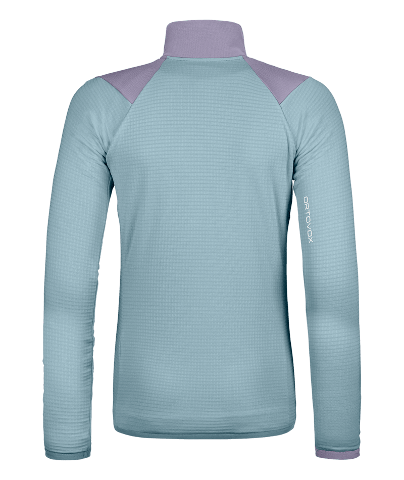"FLEECE GRID JACKET W" - "glacier grey"