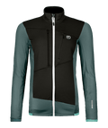 "FLEECE GRID JACKET W" - "dark arctic grey"
