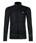 "FLEECE GRID JACKET W" - "black raven"