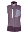 "FLEECE GRID VEST W" - "dark wild berry"
