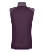 "FLEECE GRID VEST W" - "dark wild berry"