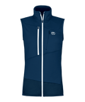 "FLEECE GRID VEST W" - "deep ocean"