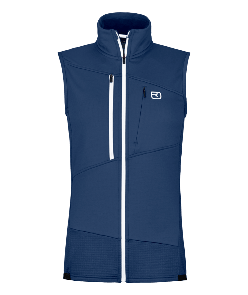 "FLEECE GRID VEST W" - "blue nunatak"